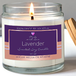 Elegant Productverpakkingslabel Paarse Roos Gold Rechthoekige Sticker