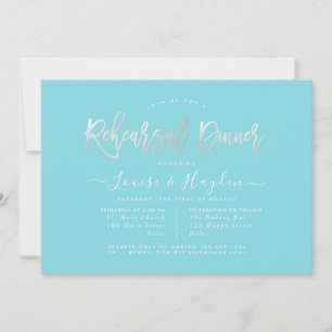 Elegant proefdiner, modern platina schrift aankondiging