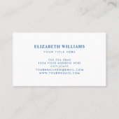 Elegant Professional Abstracte Oceaan Visitekaartje (Achterkant)