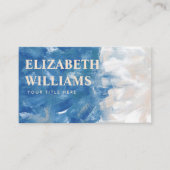 Elegant Professional Abstracte Oceaan Visitekaartje (Voorkant)