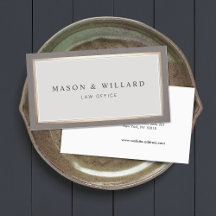 Elegant Professional Attorney Gold Border