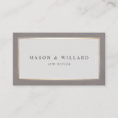 Elegant Professional Attorney Gold Border Visitekaartje (Voorkant)