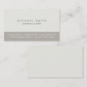 Elegant Professional beige Modern Simple Visitekaartje (Voorkant / Achterkant)