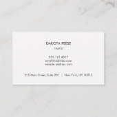 Elegant Professional Black Alligator Leather Visitekaartje (Achterkant)