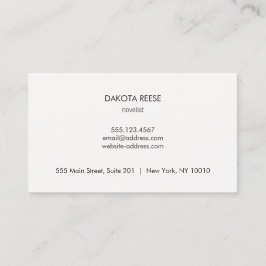 Elegant Professional Black Alligator Leather Visitekaartje (Achterkant)