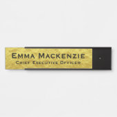 Elegant Professional Black- en Gold-Kantoor Deurbordje (Voorkant)