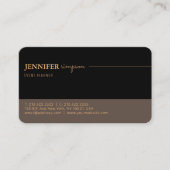 Elegant Professional Black en Gold Visitekaartje (Voorkant)