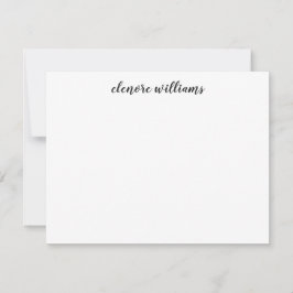 Elegant Professional Black Grey Simple Script Notitiekaartje