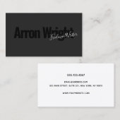 Elegant Professional Black Modern Visitekaartje (Voorkant / Achterkant)