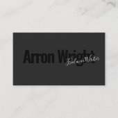 Elegant Professional Black Modern Visitekaartje (Voorkant)