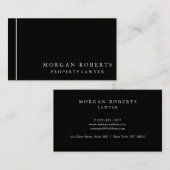 Elegant Professional Black Modern Visitekaartje (Voorkant / Achterkant)