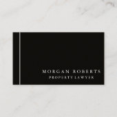 Elegant Professional Black Modern Visitekaartje (Voorkant)