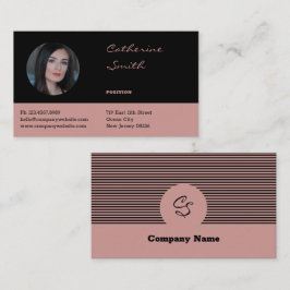 Elegant Professional Black & Roze Visitekaartje