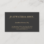 Elegant Professional Black Visitekaartje (Voorkant)