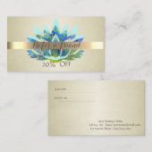 Elegant Professional, Blue Lotus Aanbevelingskaartje (Voorkant / Achterkant)