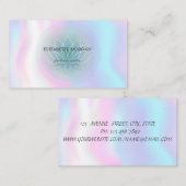 Elegant Professional Blue Lotus, holografisch Visitekaartje (Voorkant / Achterkant)