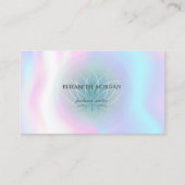 Elegant Professional Blue Lotus, holografisch Visitekaartje (Voorkant)
