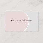 Elegant Professional Blush roze grijze QR-code Visitekaartje (Achterkant)