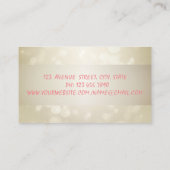 Elegant Professional Bokeh, Stripe, Flamingo Visitekaartje (Achterkant)