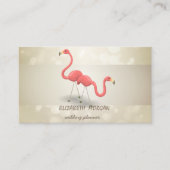 Elegant Professional Bokeh, Stripe, Flamingo Visitekaartje (Voorkant)