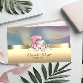 Elegant Professional Cake Mixer Flower Bakery Gold Visitekaartje