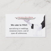Elegant Professional Catering Visitekaartjes (Achterkant)