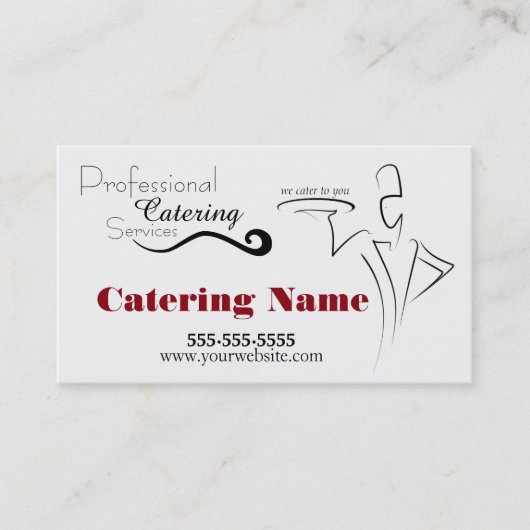 Elegant Professional Catering Visitekaartjes (Voorkant)