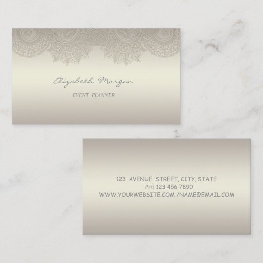 Elegant Professional Charming Luminous, kant Visitekaartje (Voorkant / Achterkant)