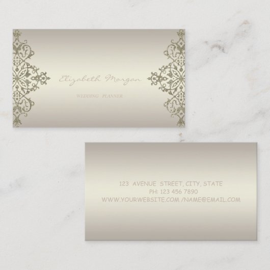 Elegant Professional Charming Luminous, kant Visitekaartje (Voorkant / Achterkant)