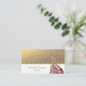 Elegant Professional, Chic Glitter Dress Visitekaartje (Staand voorkant)