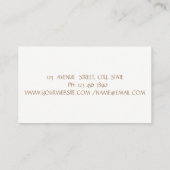 Elegant Professional, Chic Glitter Dress Visitekaartje (Achterkant)