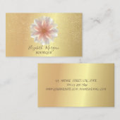 Elegant Professional Chic Lotus Gold Confetti Visitekaartje (Voorkant / Achterkant)