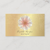 Elegant Professional Chic Lotus Gold Confetti Visitekaartje (Voorkant)