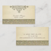 Elegant Professional Chic Luxury, Glitter Lace Visitekaartje (Voorkant / Achterkant)
