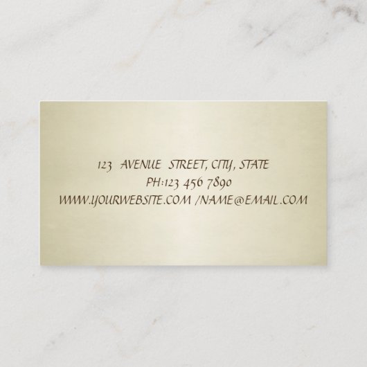 Elegant Professional Chic Luxury Visitekaartje (Achterkant)