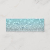 Elegant Professional Chic Modern Glittery Bokeh Mini Visitekaartje (Voorkant)