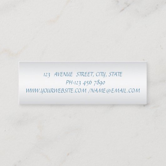 Elegant Professional Chic Modern Glittery Bokeh Mini Visitekaartje (Achterkant)