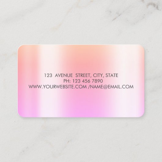 Elegant Professional Circles Glitter Cupcake Visitekaartje (Achterkant)