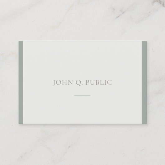 Elegant Professional Clean Design Green Sjabloon Visitekaartje (Voorkant)
