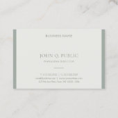 Elegant Professional Clean Design Green Sjabloon Visitekaartje (Achterkant)