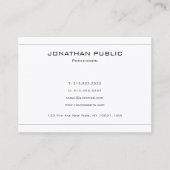 Elegant Professional Clean Modern Trendy Plain Visitekaartje (Voorkant)