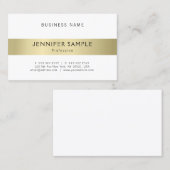 Elegant Professional Clean Plain Gold Kijk modern Visitekaartje (Voorkant / Achterkant)