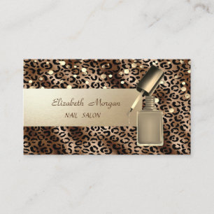Elegant Professional, Confetti, Nail Pools, Leopar Visitekaartje