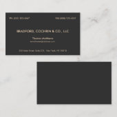 Elegant  Professional Consultant (zwart) Visitekaartje (Voorkant / Achterkant)