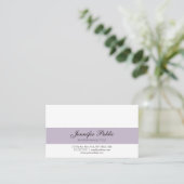 Elegant Professional Creative Design Violet Modern Visitekaartje (Staand voorkant)