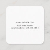 Elegant Professional Cursive / Grijs Vierkante Visitekaartje (Achterkant)