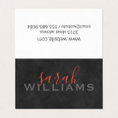 Elegant Professional Cursive / Grijs Visitekaartje (Buitenkant ongevouwen)