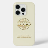 Elegant Professional Custom Beige Business Logo Case-Mate iPhone Case (Achterkant)