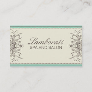 Elegant Professional Damask Floral Modern Art Deco Visitekaartje