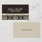 Elegant Professional  Damask Floral Pattern Visitekaartje (Voorkant / Achterkant)